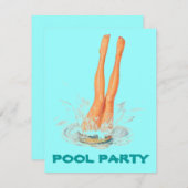 Invitations de réception au bord de la piscine de (Devant / Derrière)