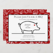 Invitations de réception barbecue (Devant / Derrière)