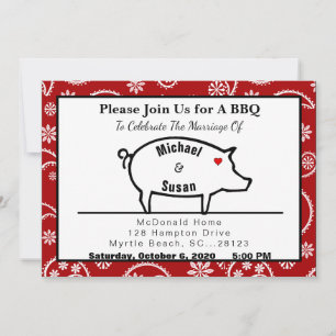Invitations de réception barbecue