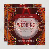 Invitations de réception de mariage bohème de Boll (Devant / Derrière)