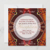 Invitations de réception de mariage bohème de Boll (Dos)