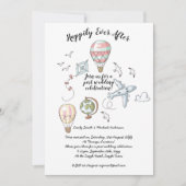 Invitations de réception de mariage - Heureusement (Devant)