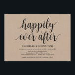 Invitations de réception Rustic Kraft Mariage Elop<br><div class="desc">Cette carte d'invitation à thème mariage kraft rustique est parfaite pour votre réception de mariage et fête post-mariage. Ajoutez vos détails dans la police noire correspondante / lettrage. #TeeshaDerrick</div>