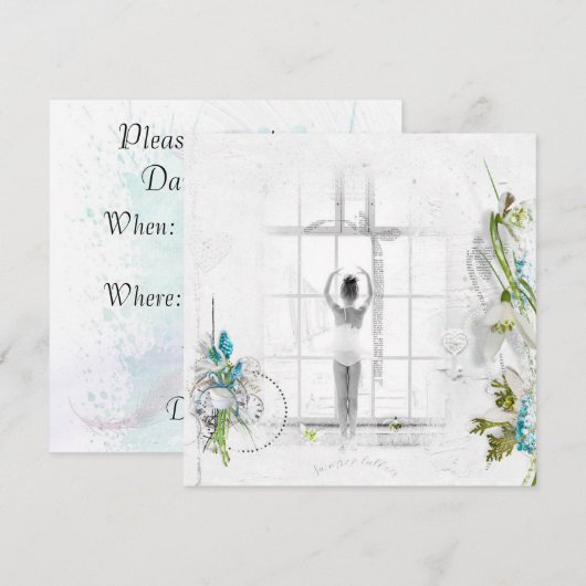 Invitations de récital de danse personnalisée (Devant / Derrière)