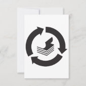 Invitations de recyclage de papier (Devant)