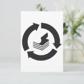 Invitations de recyclage de papier (Debout devant)