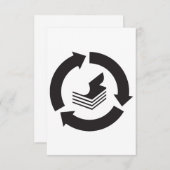 Invitations de recyclage de papier (Devant / Derrière)