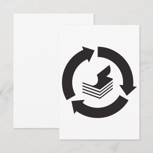 Invitations de recyclage de papier (Devant / Derrière)