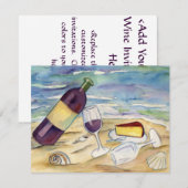 Invitations de Red Wine Beach Party ou Invitations (Devant / Derrière)