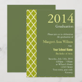 Invitations de remise de diplômes d'été vert frais (Devant / Derrière)