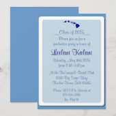 Invitations de remise de diplômes Hawaii blue Isla (Devant / Derrière)