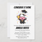 invitations de remise de diplômes modernes et tend (Devant)