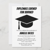 invitations de remise de diplômes modernes et tend (Devant)