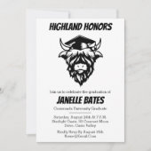 invitations de remise de diplômes modernes et tend (Devant)