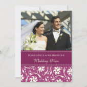 Invitations de renouvellement de Fuchsia Mariage p (Devant)
