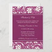 Invitations de renouvellement de Fuchsia Mariage p (Dos)