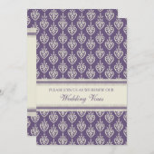 Invitations de renouvellement de la crème de prune (Devant / Derrière)