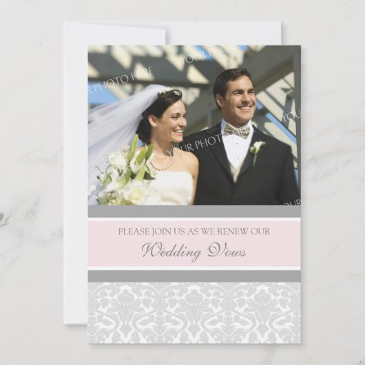 Invitations de renouvellement de photos Mariage de (Devant)