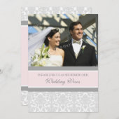 Invitations de renouvellement de photos Mariage de (Devant / Derrière)