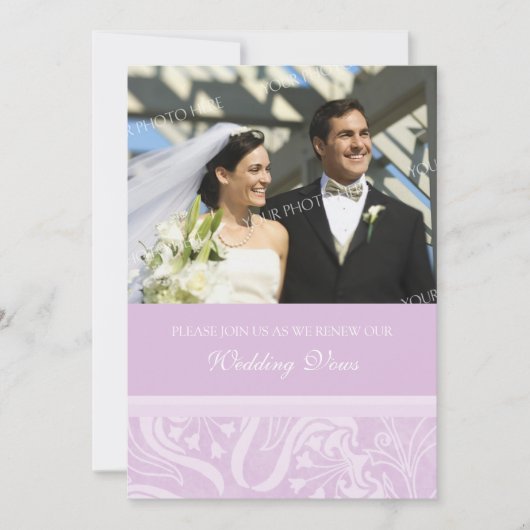 Invitations de renouvellement de Vow du Mariage de (Devant)