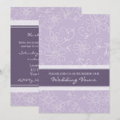 Invitations de renouvellement de Vow Mariage blanc (Devant / Derrière)