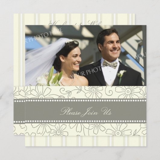 Invitations de renouvellement de Vow Mariage de ph (Devant / Derrière)