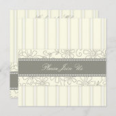 Invitations de renouvellement de Vow Mariage Flora (Devant / Derrière)