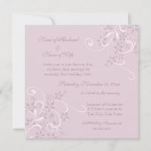 Invitations de renouvellement de Vow Mariage flora (Dos)