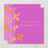 Invitations de renouvellement de Vow Mariage orang (Devant / Derrière)