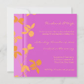 Invitations de renouvellement de Vow Mariage orang (Dos)