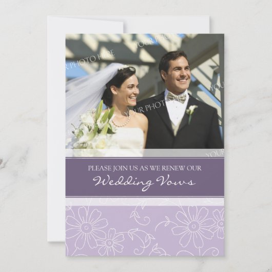 Invitations de renouvellement de Vow Mariage photo (Devant)