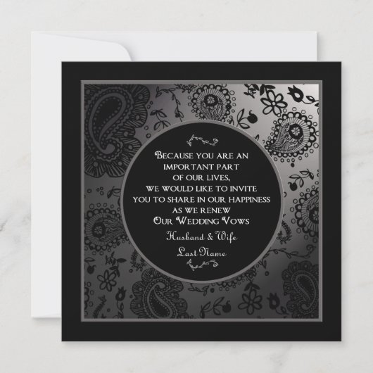 Invitations de renouvellement du mariage (Devant)