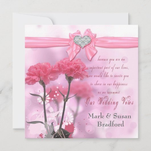 Invitations de renouvellement du Mariage de Sweeth (Devant)