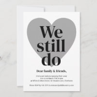 Invitations de renouvellement Vow Conception simpl