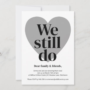 Invitations de renouvellement Vow Conception simpl