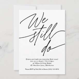 Invitations de renouvellement Vow Conception simpl