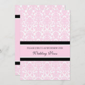 Invitations de renouvellement Vow Mariage damassé  (Devant / Derrière)