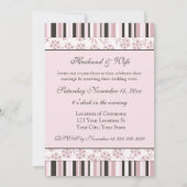 Invitations de renouvellement Vow Mariage Pink Str (Dos)