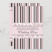 Invitations de renouvellement Vow Mariage Pink Str (Devant / Derrière)