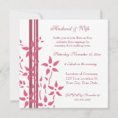Invitations de renouvellement Vow Mariage rose et (Dos)