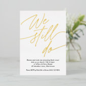 Invitations de renouvellement Vow Simple Gold Foil (Debout devant)