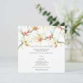 Invitations de répétition aquarelle Magnolia blanc (Debout devant)