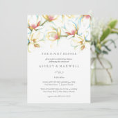 Invitations de répétition aquarelle Magnolia blanc (Debout devant)