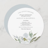 Invitations de répétition Aquarelle vert et blanc (Devant / Derrière)