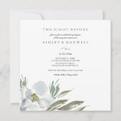 Invitations de répétition Aquarelle vert et blanc (Devant)