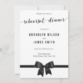 Invitations de répétition de Mariage noir et blanc (Devant)