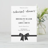 Invitations de répétition de Mariage noir et blanc (Debout devant)