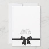 Invitations de répétition de Mariage noir et blanc (Dos)