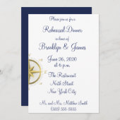 Invitations de répétition de Mariages nautiques bl (Devant / Derrière)