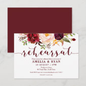 Invitations de répétition des Mariages floraux de (Devant / Derrière)